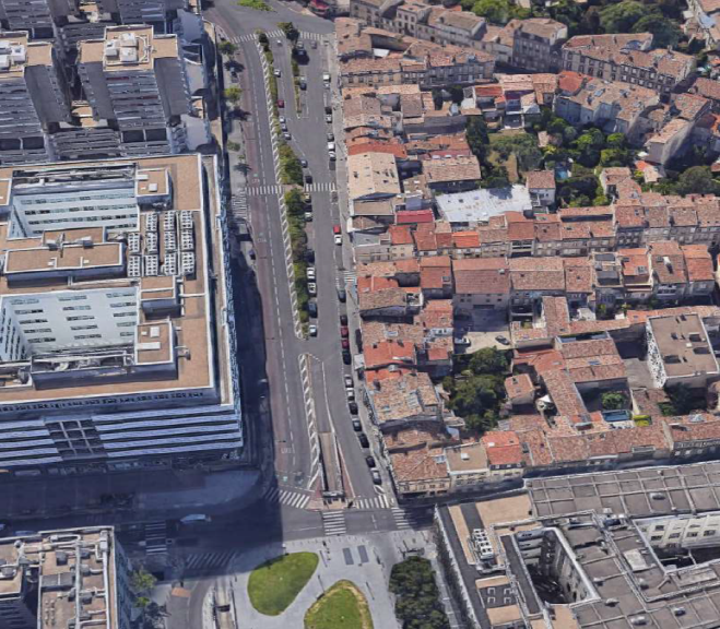 Rue Georges Bonnac, vue du ciel - Copyrights : Bordeaux Métropole