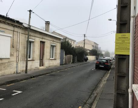 La rue Chaumet : le projet de modification du plan d’alignement est soumis à enquête publique par Bordeaux Métropole du 29 janvier au 12 février 2018 